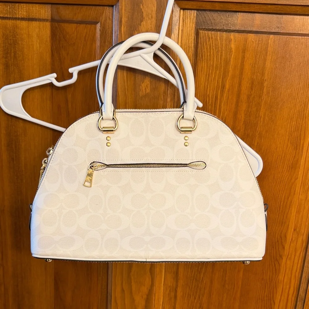 Coach Ivory Signature Satchel